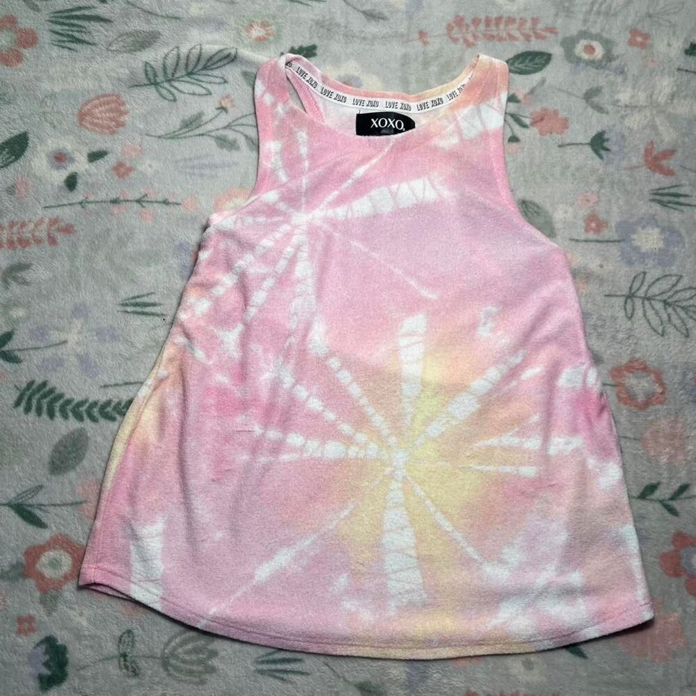 XOXO Y2K Tie-Dye Tank Top S - Retro Kidcore Beach Summer Festival Coquette 2000s